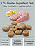 Dog food MERA pure sensitive fresh meat turkey and potatoes ingedients