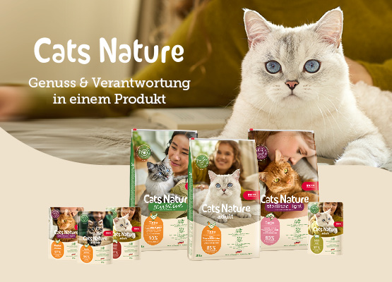 mera Cats Nature Keyvisual mit Packshots - Headerbild mera Cats Nature Keyvisual mit Packshots - Headerbild