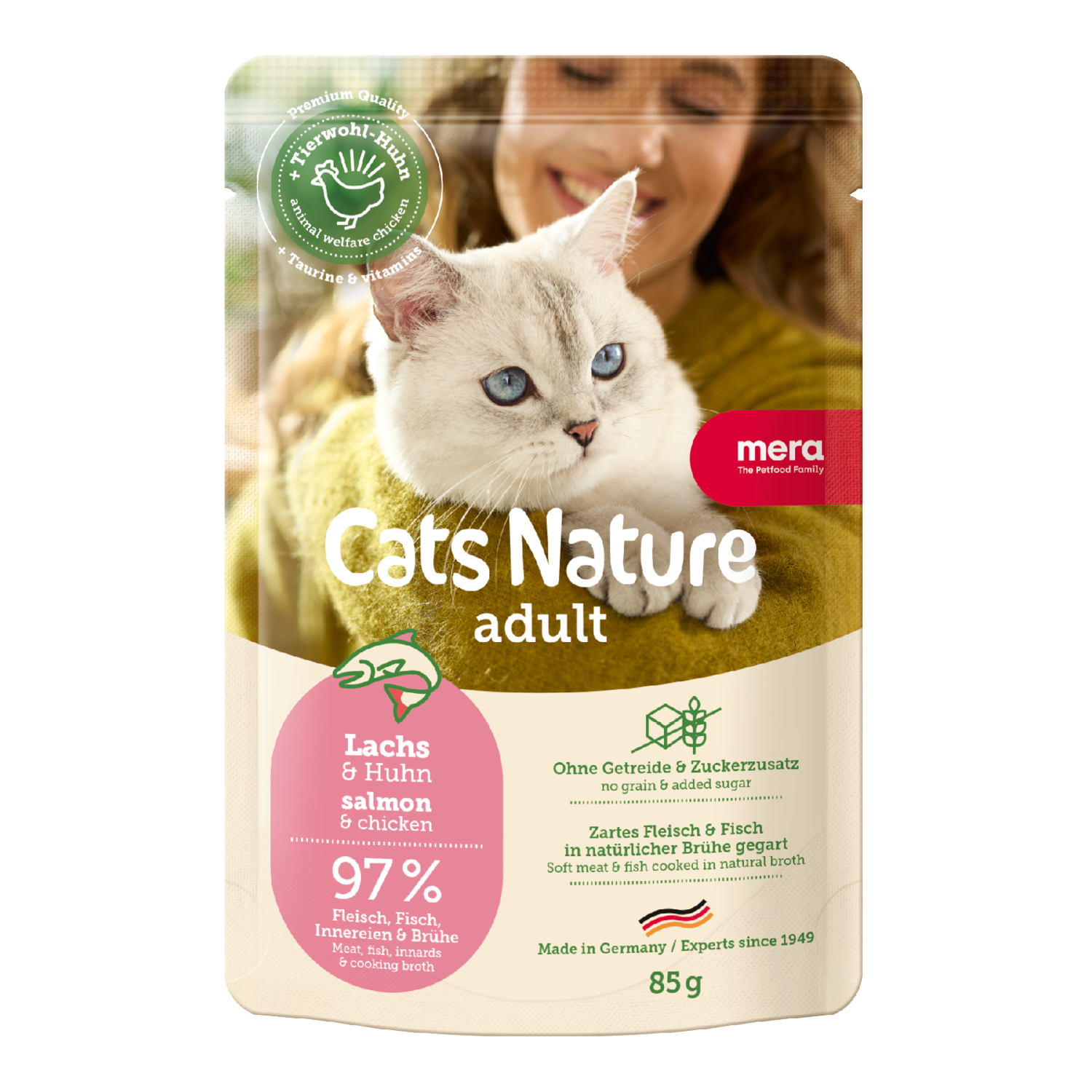 mera Cats Nature Nassfutter Lachs Packshot mera Cats Nature Nassfutter Lachs Packshot