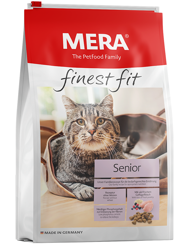 Katzenfutter MERA finest fit Senior 8+ Trockenfutter für ältere Katzen