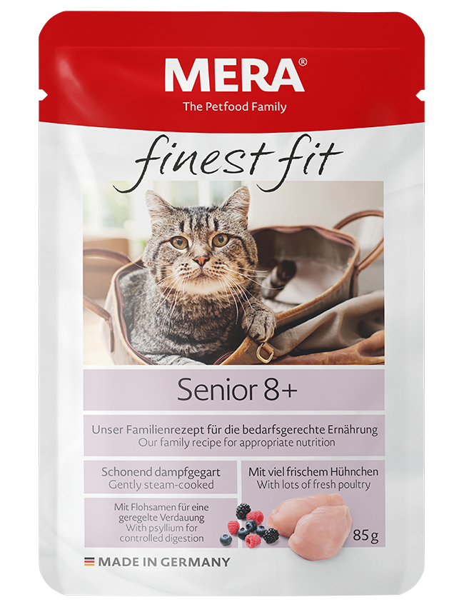 Katzenfutter MERA finest fit Senior 8+ Nassfutter für ältere Katzen