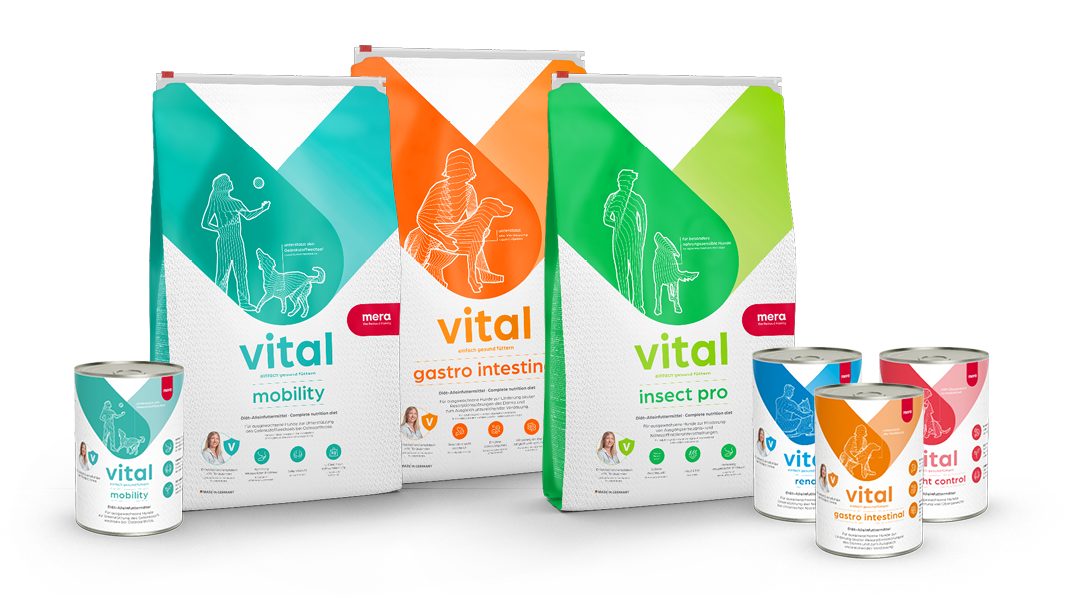 [Translate to English:] mera petfood - vital hundefutter packshots