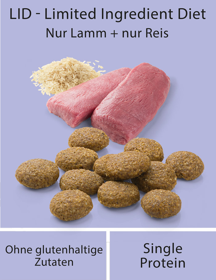 Hundefutter MERA pure sensitive Lamm & Reis für nahrungssensible Hunde Zutaten