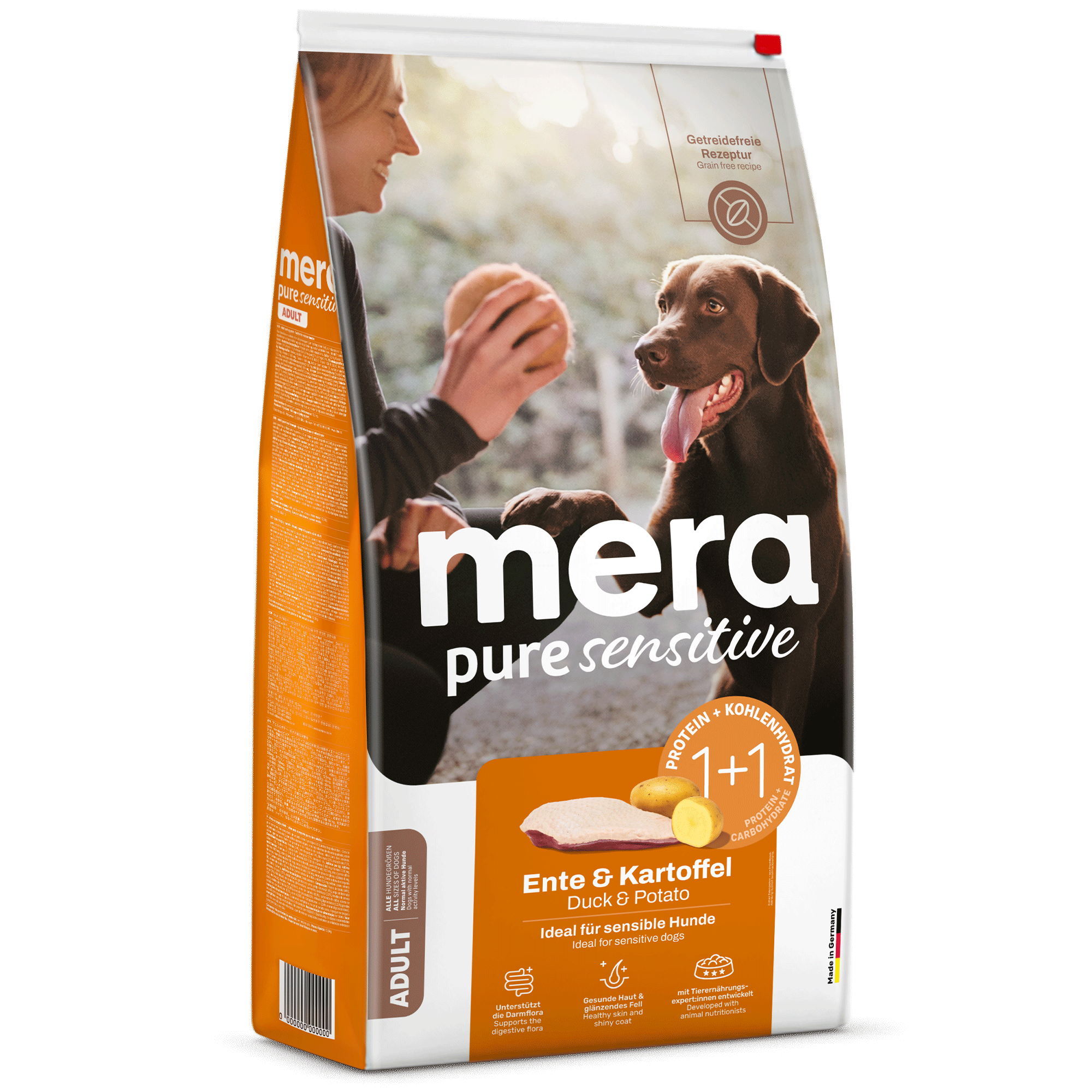 Ein Foto von einem pure sensitive Sack Ente & Kartoffel adult Ein Foto von einem pure sensitive Sack Ente & Kartoffel adult