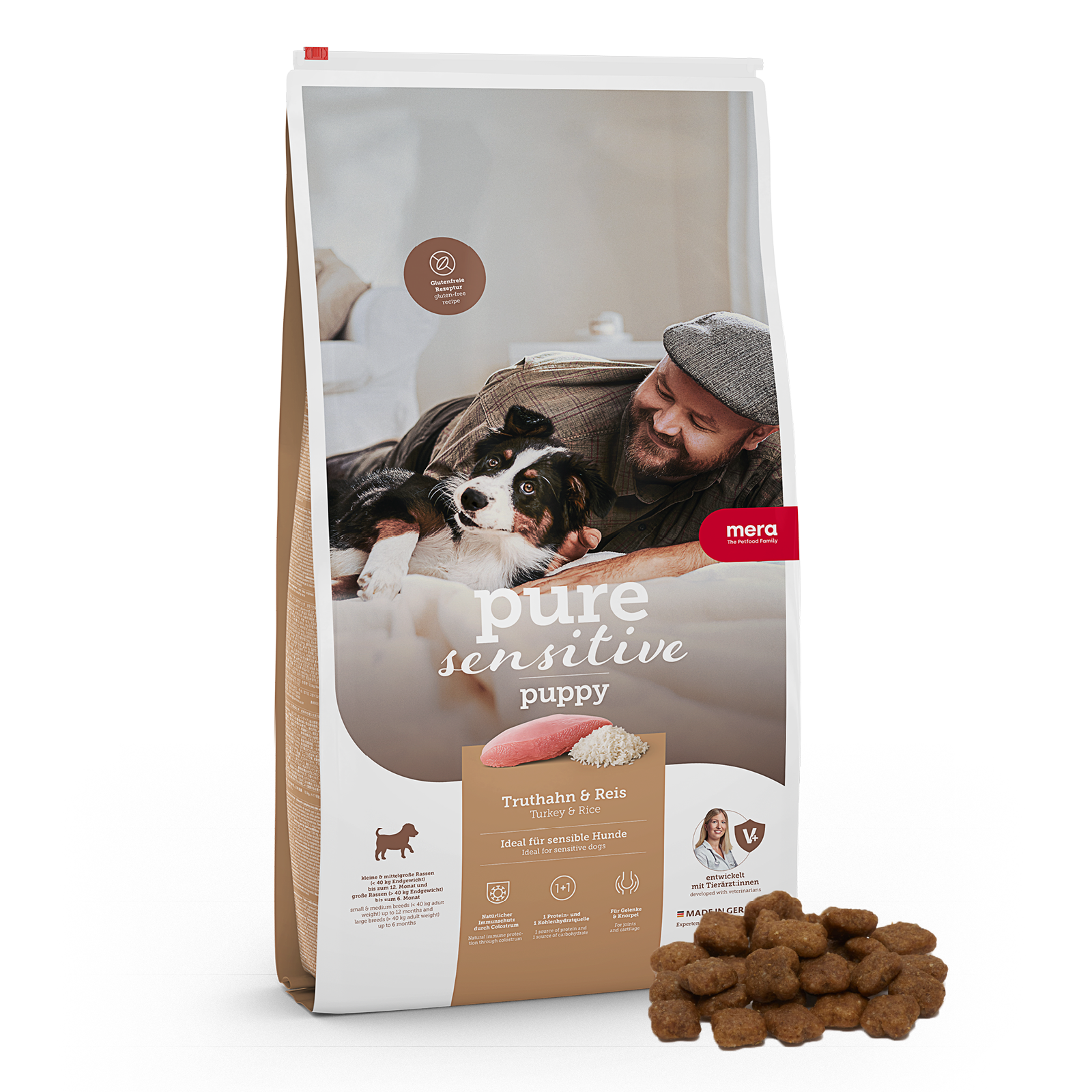 pure sensitive Puppy Truthahn-Reis Trockenfutter Packshot