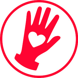 Herz in Hand Icon